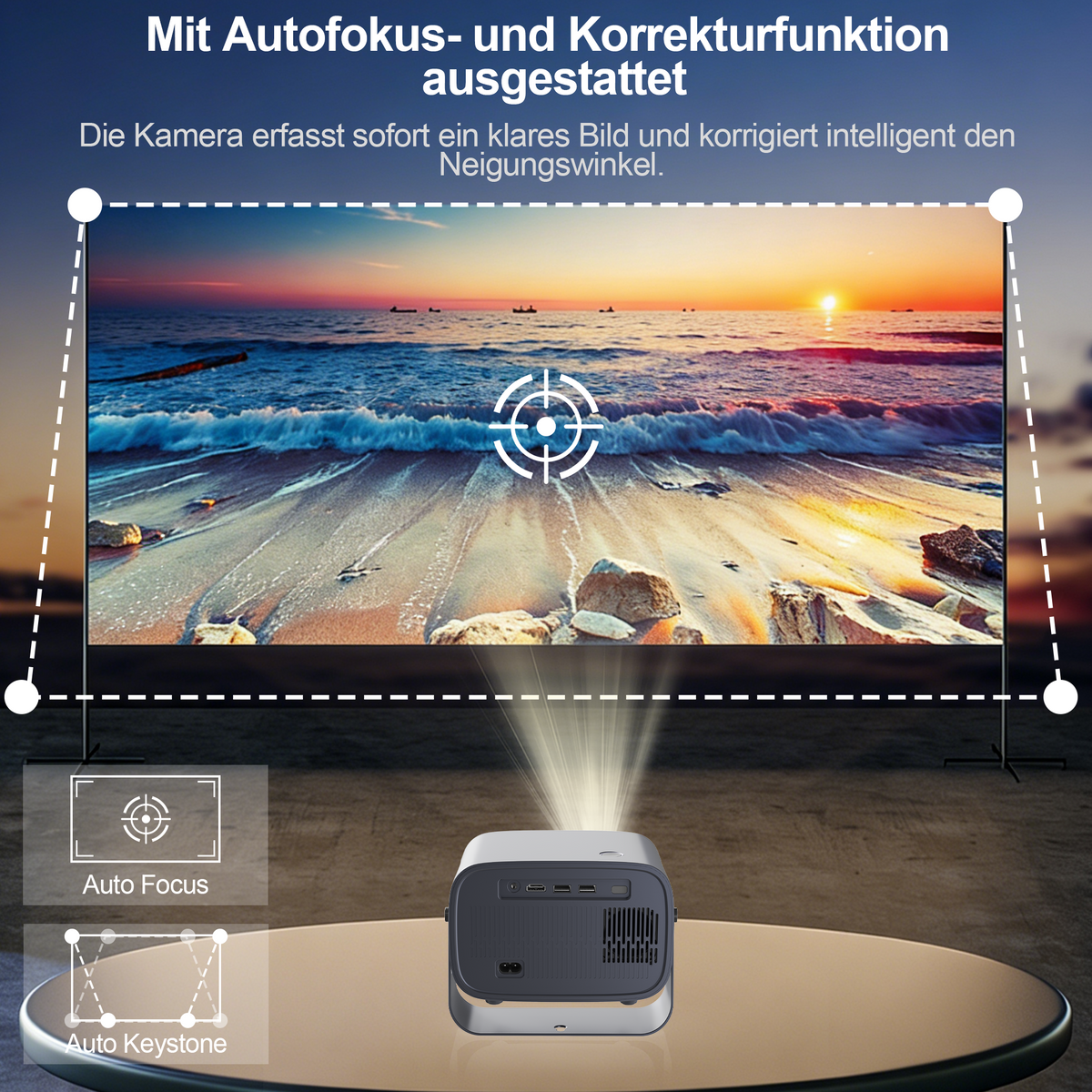A10 Plus Smart Portable Projector | 1080P Home Theater, WiFi & Bluetooth
