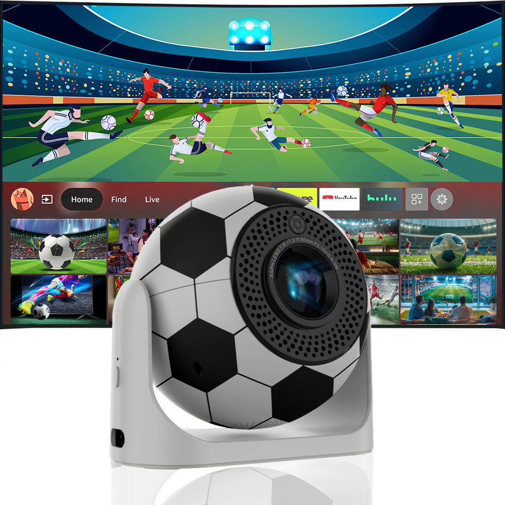 JY360 Smart Mini Projector - Football | Portable 720P Home Theater Projector