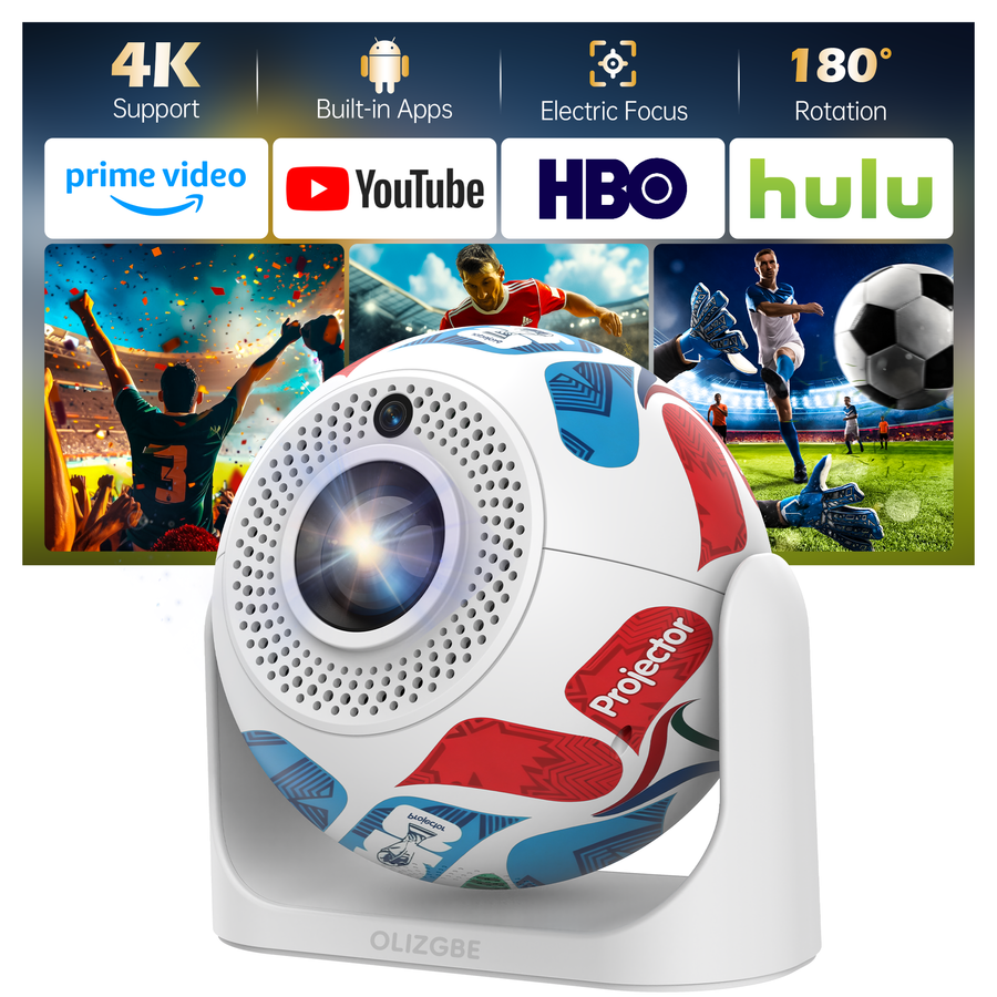 JY360 Smart Mini Projector - Color | Portable 720P Home Theater Projector