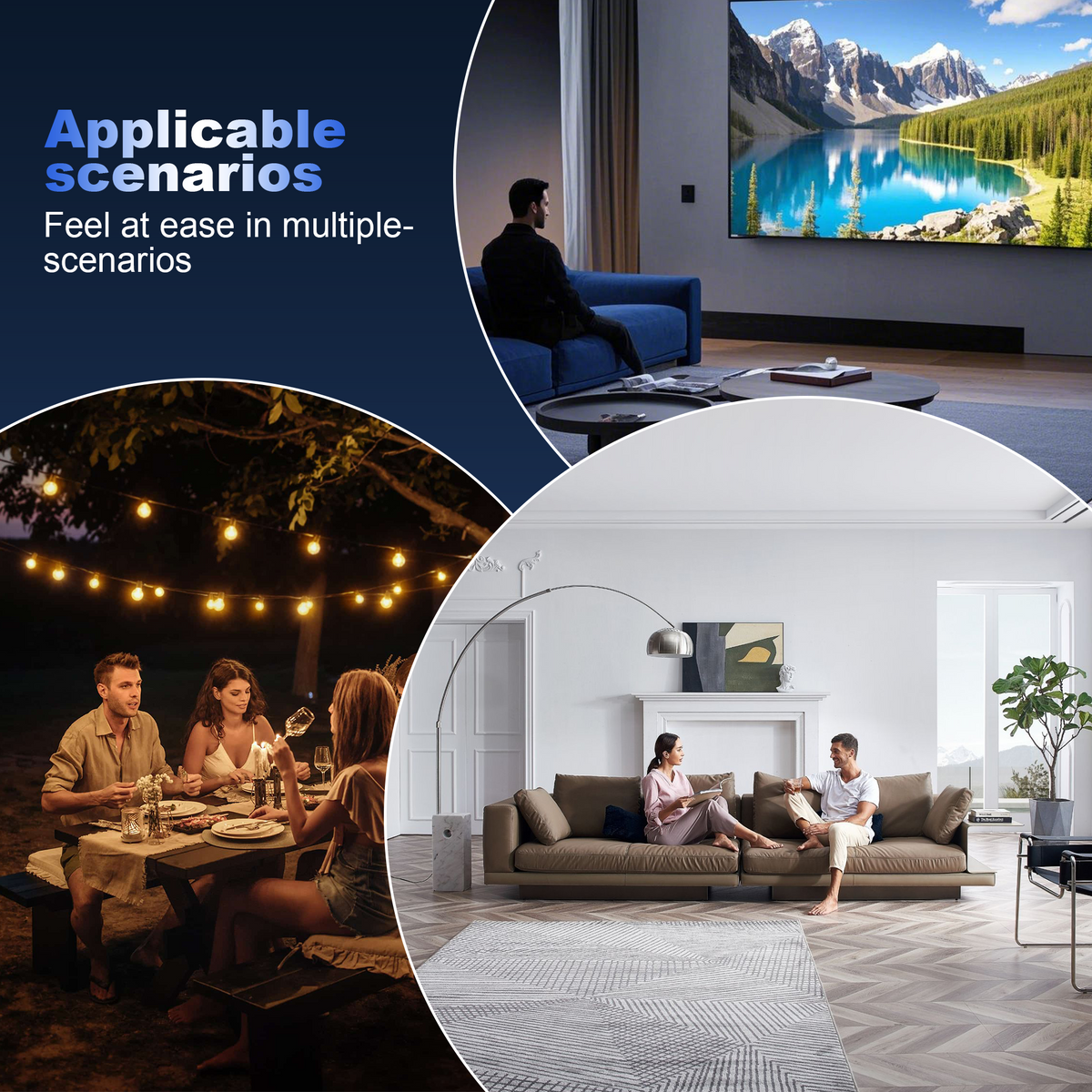 JY540 1080P Smart Projector | 4K Supported Home Cinema, WiFi & Bluetooth