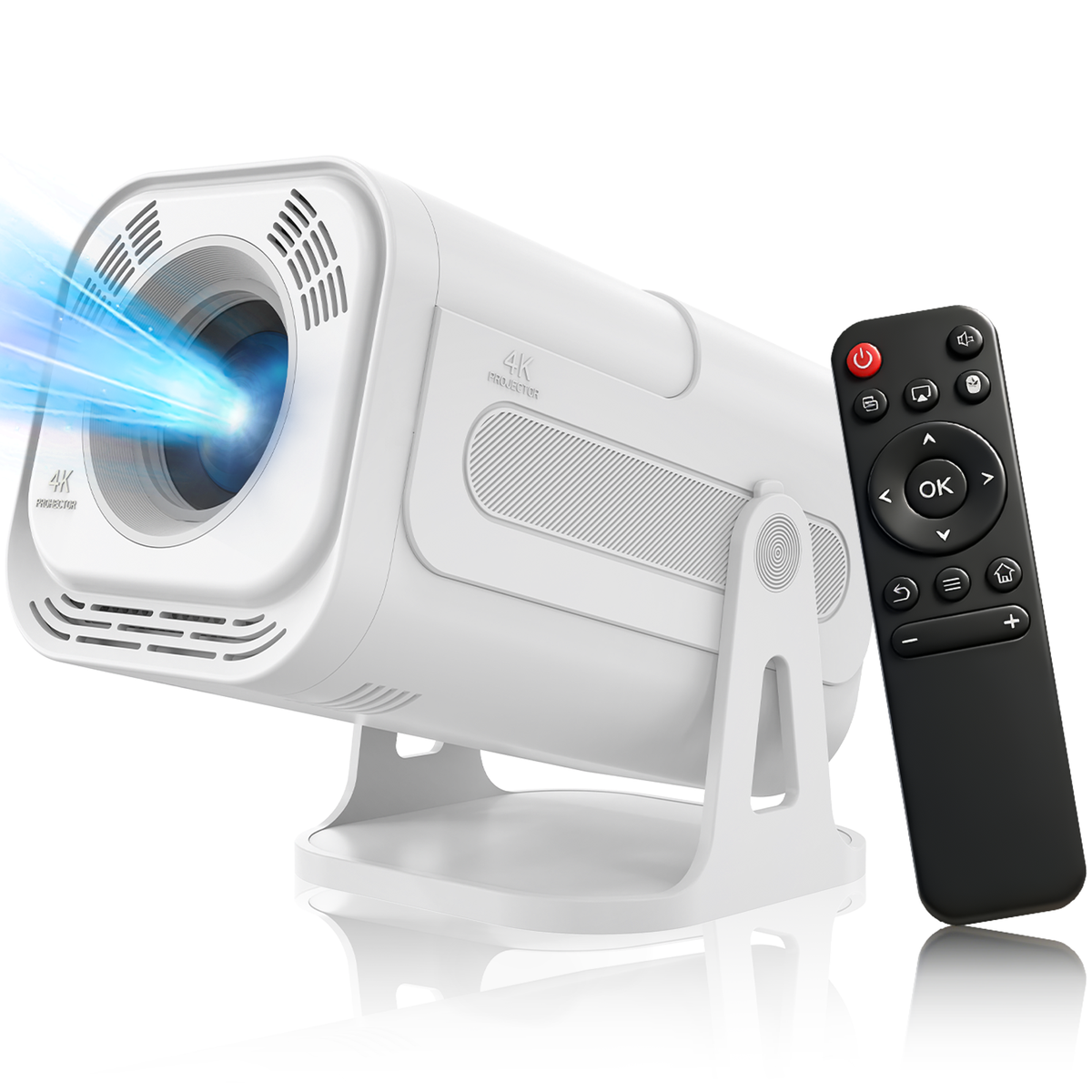 X15 Smart Mini Projector - White | Portable 720P Home Theater Projector