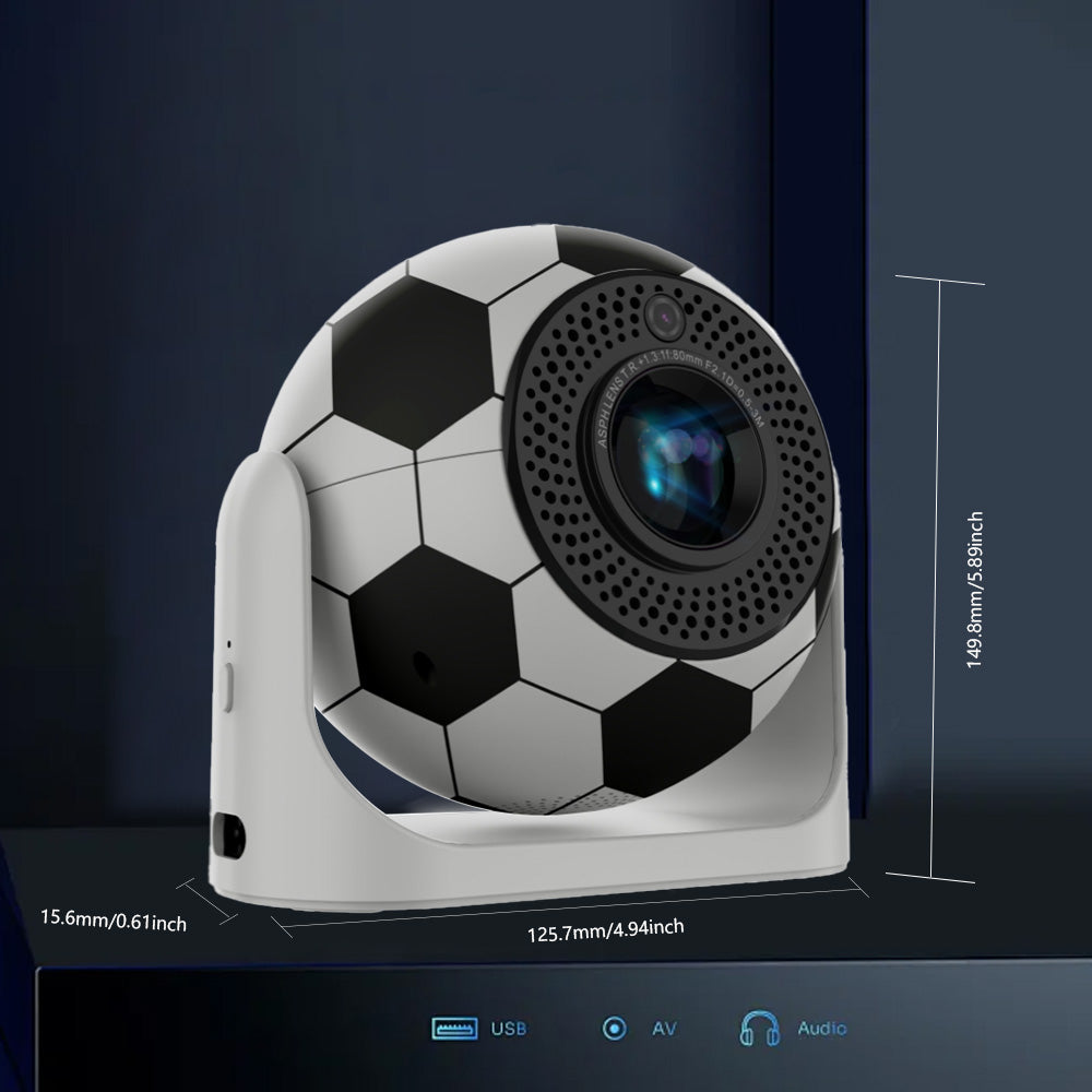 JY360 Smart Mini Projector - Football | Portable 720P Home Theater Projector