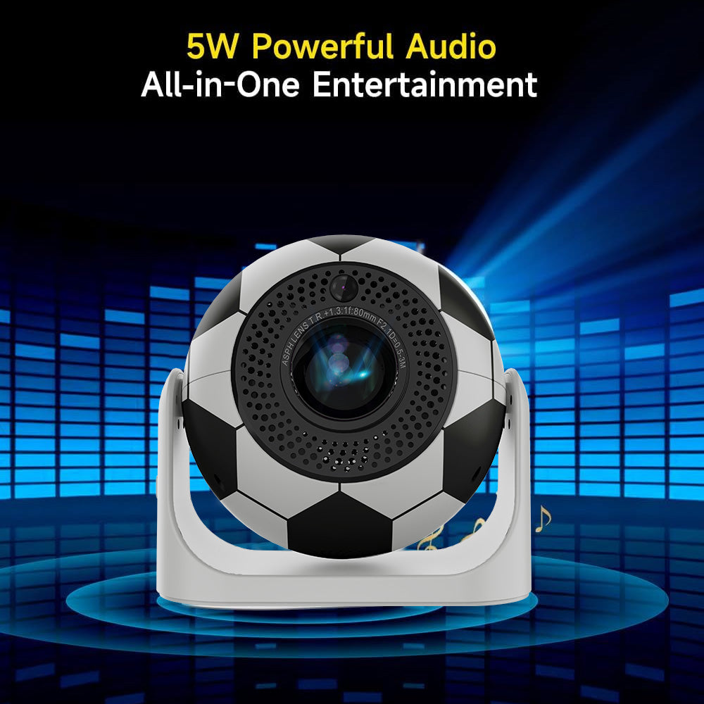 JY360 Smart Mini Projector - Football | Portable 720P Home Theater Projector
