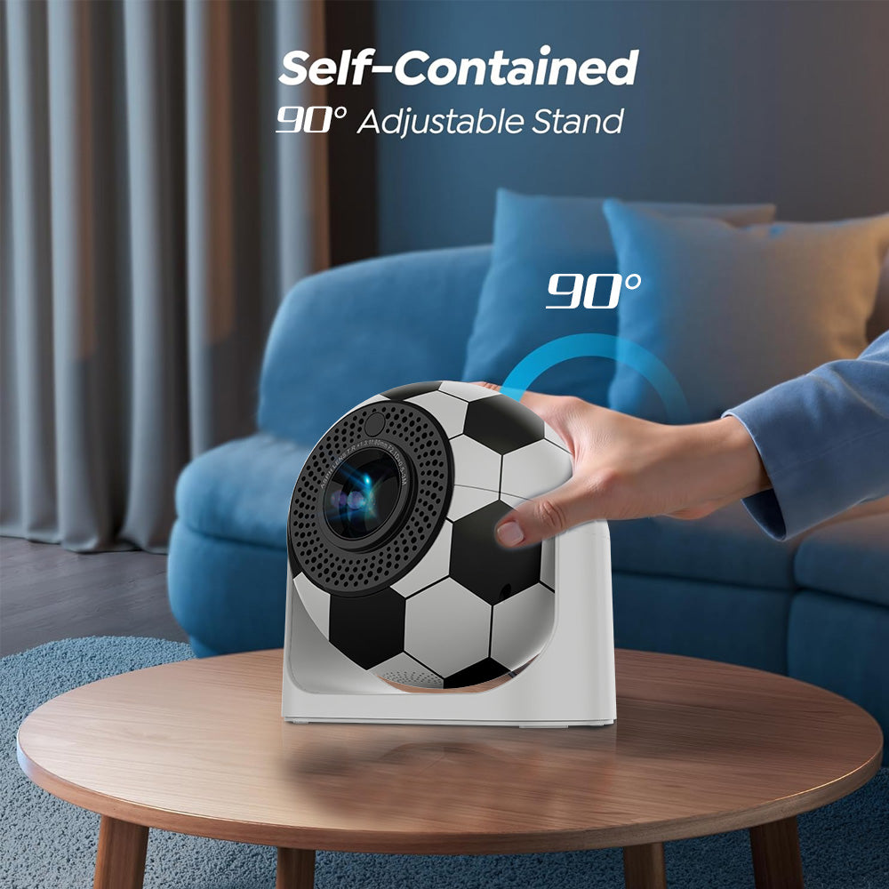 JY360 Smart Mini Projector - Football | Portable 720P Home Theater Projector